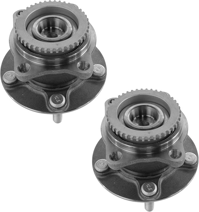 TRQ Rear Left and Right Wheel Bearing and Hub Assembly Set 2 Piece Compatible with 2004-2008 Mitsubishi Endeavor Front Wheel Drive 2010-2011 Endeavor Front Wheel Drive