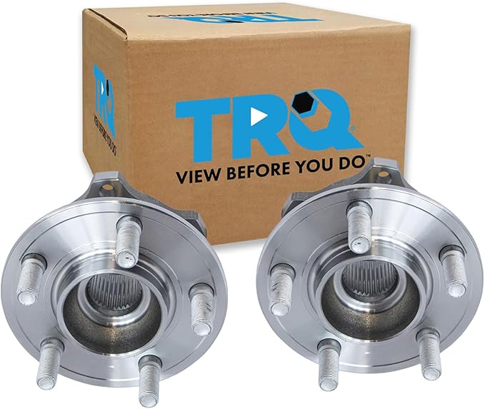TRQ Rear Driver and Passenger Side Wheel Bearing and Hub Assembly Set 2 Piece Compatible with 2015-2023 Chrysler 300 2015-2023 Dodge Challenger 2015-2023 Charger