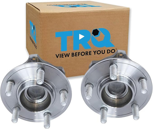 TRQ Rear Driver and Passenger Side Wheel Bearing and Hub Assembly Set 2 Piece Compatible with 2015-2023 Chrysler 300 2015-2023 Dodge Challenger 2015-2023 Charger