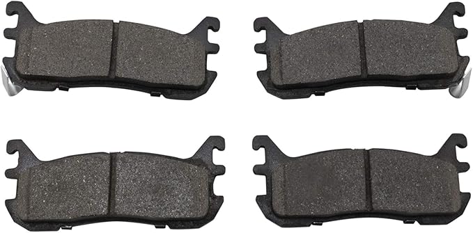 TRQ Rear Brake Pads Ceramic Hardware Wear Sensor Compatible with 1997-2003 Ford Escort 1994-2005 Mazda Miata 1995-1998 Protege 1997-1999 Mercury Tracer