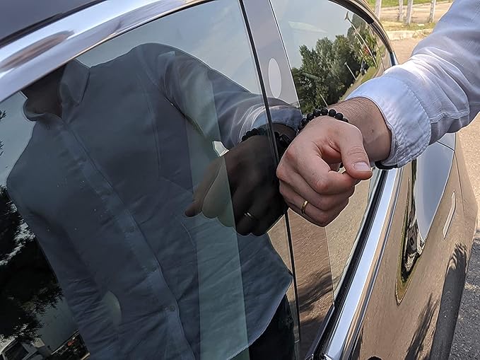 CNICK Tesla Key Bracelet Accessory: Effortlessly Lock, Unlock, and Start Your Model 3/Y/X/S with Style, First Tesla Bracelet for Men and Women (20cm/7.9", Lava)