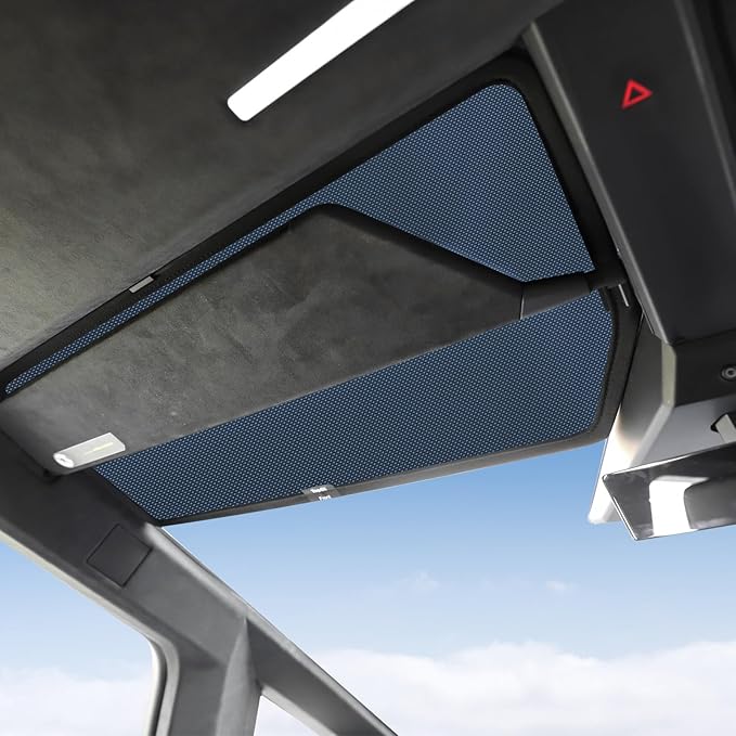 2025 2026 Upgraded Cybertruck Roof Sunshade Heat-Insulating, UV-Protective, Nano-Reflective Interior Accessories for Tesla Cybertruck 2026(Mesh style)