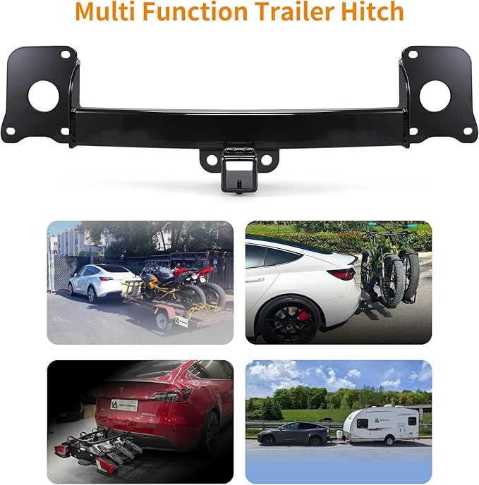 Tesla Model Y Rear Trailer Hitch Tow Hook Receiver Tow Hitch Tow Hook Adapter fit 2020 2021 2022 2023 2024 Model Y (Excluded Hook)