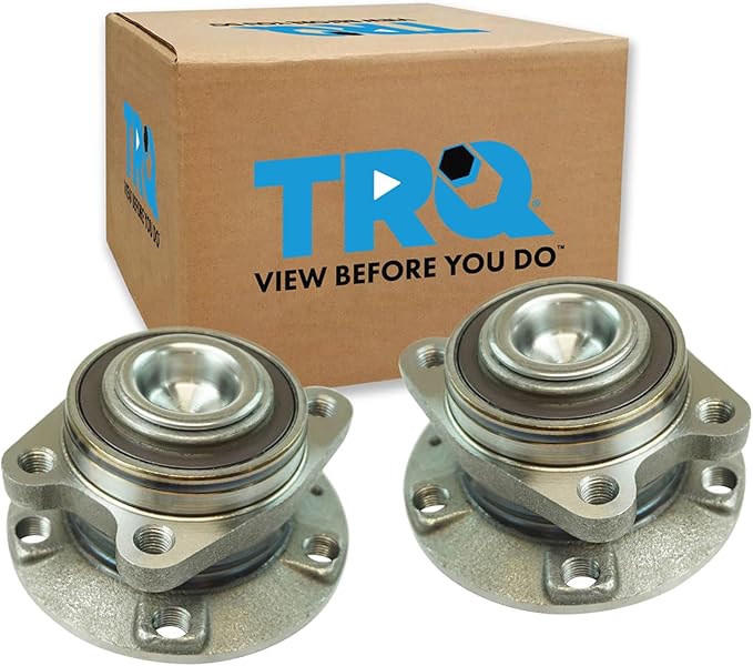 TRQ 2 Piece Rear Wheel Bearing & Hub Assembly Set Compatible with 2006-2011 Audi A6