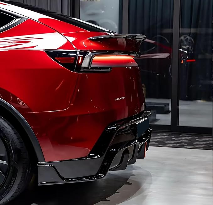 STSEV01 Rear Spoiler Fit for New Tesla Model Y Juniper 2026, Upgraded Sporty Performance OEM Appearance Type, Rear Trunk Lip Wing Exterior Accessories, Tape Installation (Matte Black)