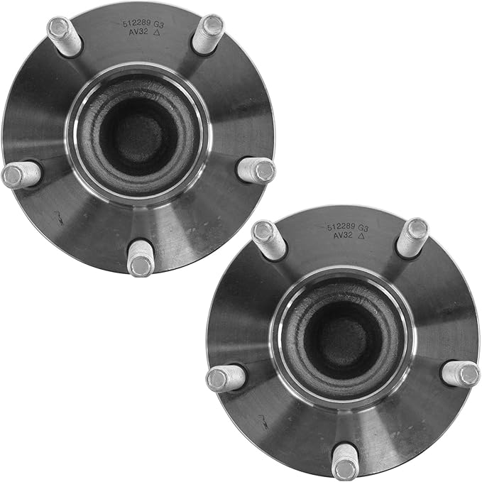 TRQ Rear Left and Right Wheel Bearing and Hub Assembly Set 2 Piece Compatible with 2004-2008 Mitsubishi Endeavor Front Wheel Drive 2010-2011 Endeavor Front Wheel Drive