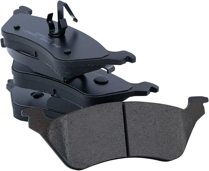 TRQ Rear Brake Pads Ceramic Compatible with 2001-2007 Chrysler Town Country 2001-2007 Dodge Caravan Grand Caravan