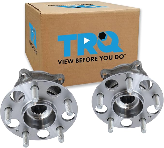 TRQ Rear Left and Right Wheel Bearing and Hub Assembly Set 2 Piece Compatible with 2014-2016 Acura MDX AWD with ABS