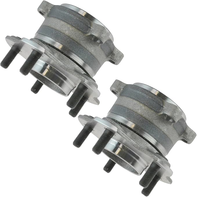 TRQ Rear Driver and Passenger Side Wheel Bearing and Hub Assembly Set 2 Piece Compatible with 2009-2014 Nissan Murano Front Wheel Drive 2011-2017 Quest
