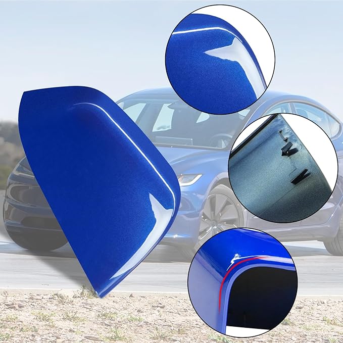 Jaronx Compatible with Tesla Model 3 Side Mirror Cover Replacement 2017 2018 2019 2020 2021 2022 2023 2024 2025, Passenger Side Rear View Door Mirror Cover Caps for Model 3 Accessories(Blue)