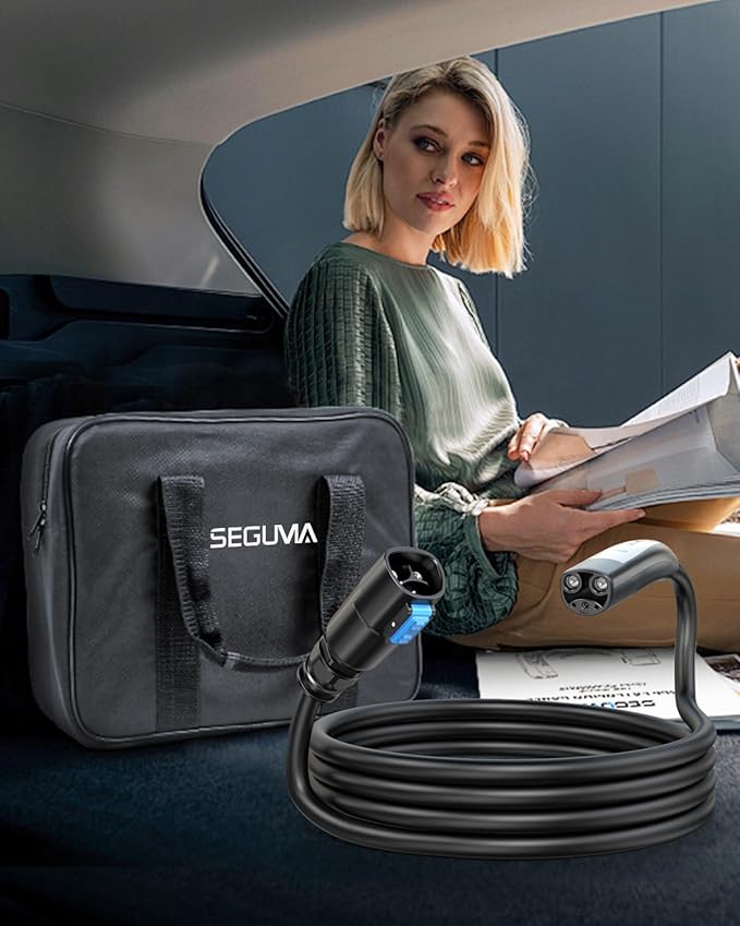 SEGUMA EV Charger Extension Cable for Tesla, NACS Extension Cable for Level 1&2 NACS Charger,Tesla Wall Connector, Tesla Extension Cord for Model Y/X/3/S