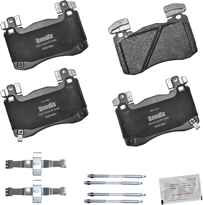 Bendix Priority1 CFC2145 Ceramic Front Brake Pads for Genesis G70 2022-2019, Kia Stinger 2022-2018