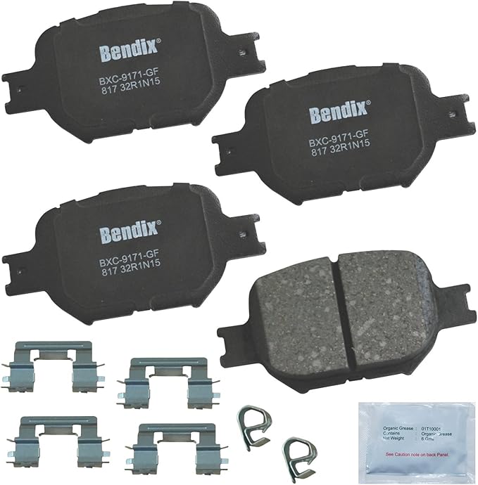 Bendix Priority1 CFC817 Ceramic Front Brake Pads for Scion tC 2010-2005, Toyota Celica 2005-2000