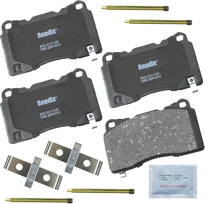 Bendix Priority1 CFC1050 Disc Brake Pad Set Ceramic for Select Models Cadillac ATS,CTS,STS Camaro Viper,Mustang,GT G8,SRT Viper