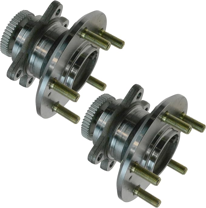 TRQ Rear Left and Right Wheel Bearing and Hub Assembly Set 2 Piece Compatible with 2006-2009 Hyundai Sonata 2006 Kia Optima 4 Wheel ABS Brakes 5 Lug Wheels 2007-2008 Optima 2009-2010 Optima