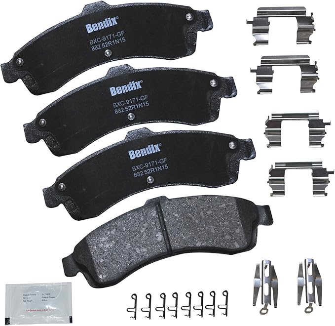Bendix Priority1 CFC882 Ceramic Front Brake Pads for Select Models Buick Rainier, Chevrolet SSR, Trailblazer, Trailblazer EXT, GMC Envoy, Envoy XL, XUV, Isuzu Ascender, Oldsmobile Bravada, Saab 9-7x