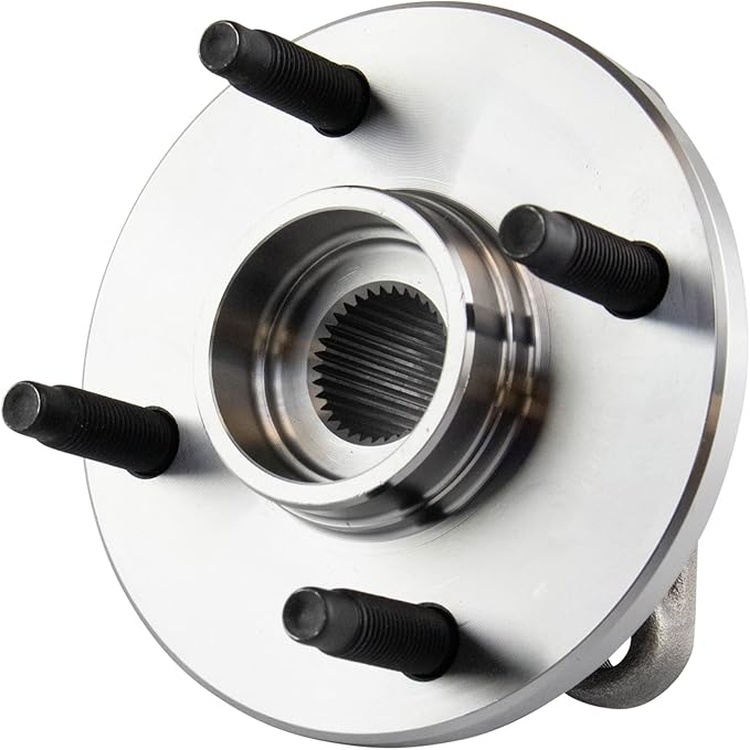 TRQ Front Left and Right Wheel Bearing and Hub Assembly Set 2 Piece Compatible with 2005-2010 Chevrolet Cobalt Without ABS Brakes with 4 Lug Wheels 2003-2007 Saturn Ion 2007-2009 Pontiac G5