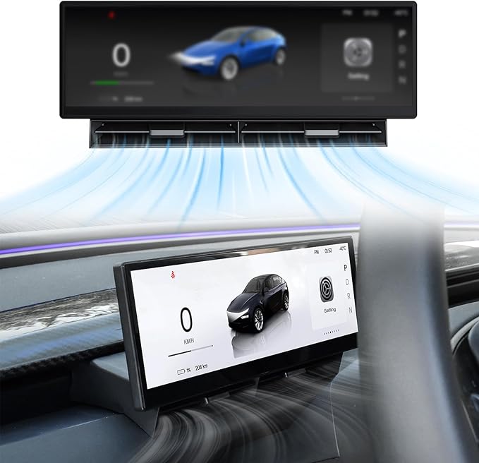 Tlyard 10.88" Head Up Display for Tesla Juniper 2025 2026, Touchscreen HUD Carplay for Model Y Juniper Accessories, Online OTA, Blind Spot Alert,NOT Affect Airvent,Smart Instrument Cluster(Juniper)
