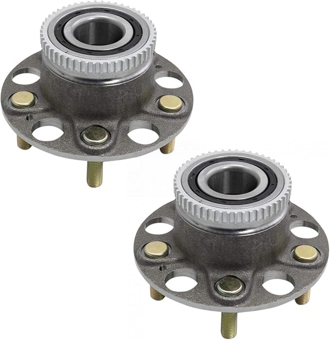 TRQ 2 Piece Rear Wheel Bearing & Hub Assembly Set with ABS Sensor Compatible with 2002-2004 Acura RL