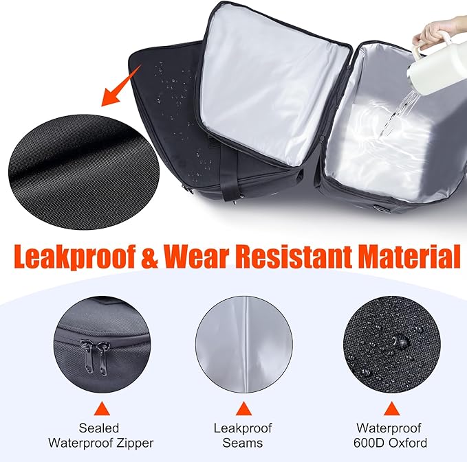for Tesla Model Y Frunk Cooler Organizers, AYAMAYA Insulated & Leak Proof Camping Coolers, Portable Front Trunk Storage Bags with Lid and Strap for Tesla Model Y Accessories, Set of 2