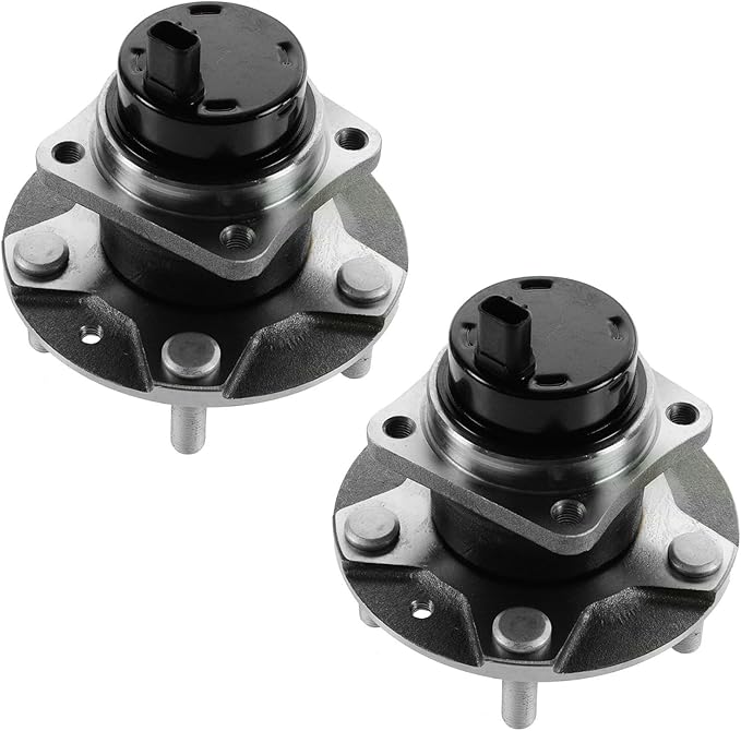 TRQ Front Left and Right Wheel Bearing and Hub Assembly Set 2 Piece Compatible with 2004-2008 Mazda RX-8 2009-2011 RX-8 Without Dynamic Stability Control DSC