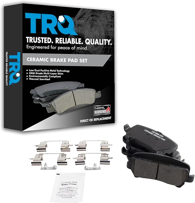 TRQ Rear Brake Pads Ceramic Compatible with 2015-2020 Chevrolet Colorado 2015-2020 GMC Canyon