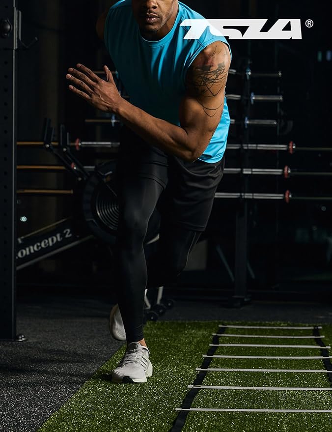 TSLA Men's Compression Pants - Cool Dry Athletic Sports Workout Running Tights Leggings Baselayer