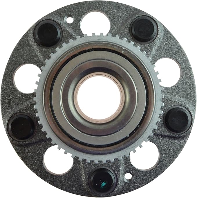 TRQ 2 Piece Rear Passenger Side Wheel Bearing & Hub Assembly Set Compatible with 1997-2001 Acura Integra