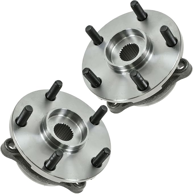 TRQ Front Left and Right Wheel Bearing and Hub Assembly Set 2 Piece Compatible with 06-08 Toyota RAV4 L4 2.4L 09-12 RAV4 L4 2.5L 17-18 Corolla iM 11-16 Scion tC Automatic 08-15 xB 10-12 Lexus HS250h