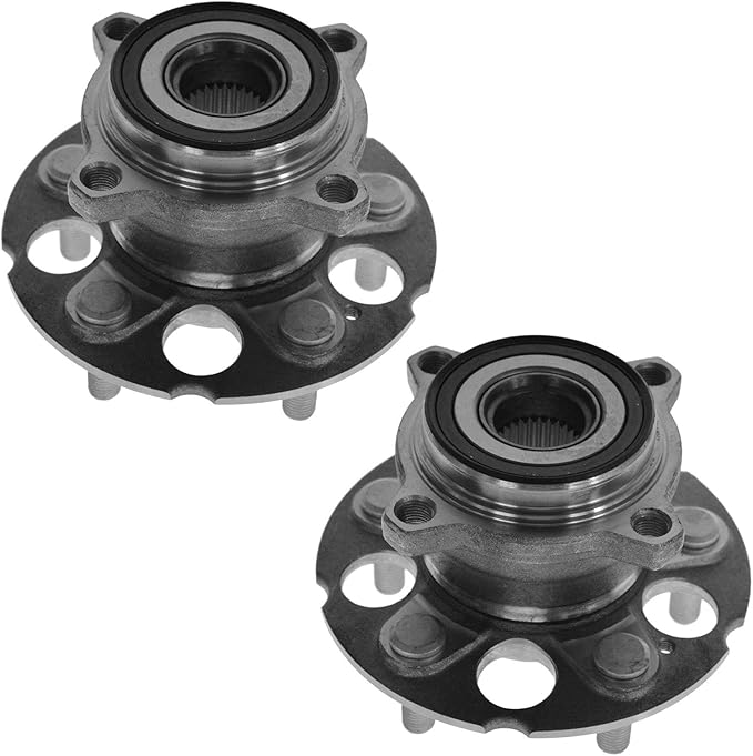 TRQ Rear Left and Right Wheel Bearing and Hub Assembly Set 2 Piece Compatible with 2007-2012 Acura RDX 2017-2018 RDX All Wheel Drive 2007-2011 Honda CR-V 4 Wheel Drive