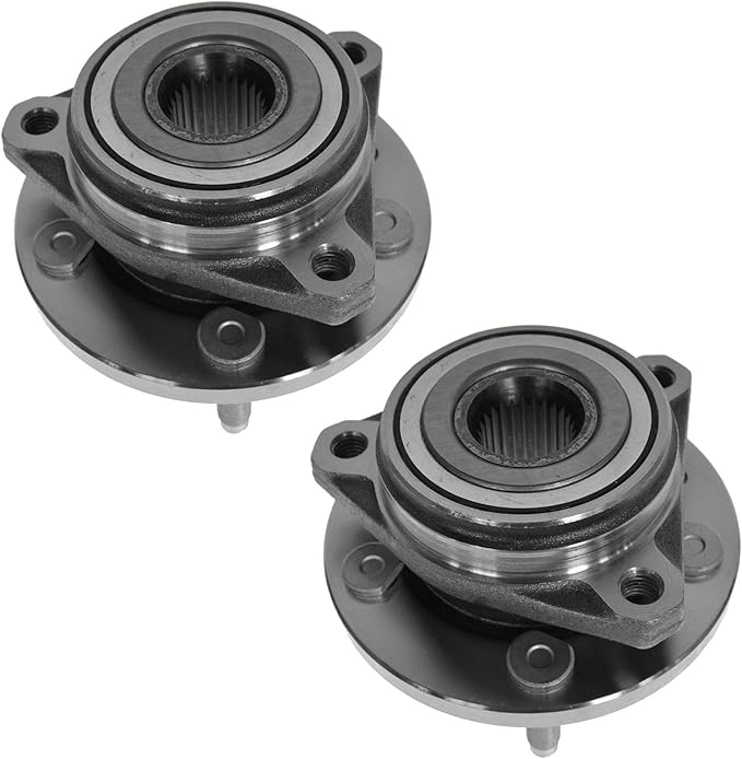 TRQ 2 Piece Front Wheel Bearing & Hub Assembly Set Compatible with 1998-2003 Ford Windstar