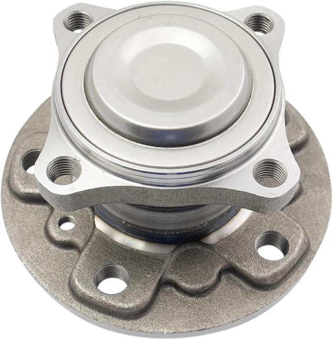 TRQ Left and Right Wheel Bearing and Hub Assembly Set 2 Piece Compatible with 14-21 BMW i3 18-21 i3s 14-15 Mini Cooper L4 2.0L 14-15 Cooper L3 1.5L 2016 Cooper 2017 Cooper 2017-2019 Cooper Clubman S