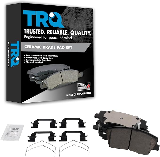 TRQ Front Brake Pads Ceramic Compatible with 2019-2021 Genesis G70 2018-2020 Kia Stinger