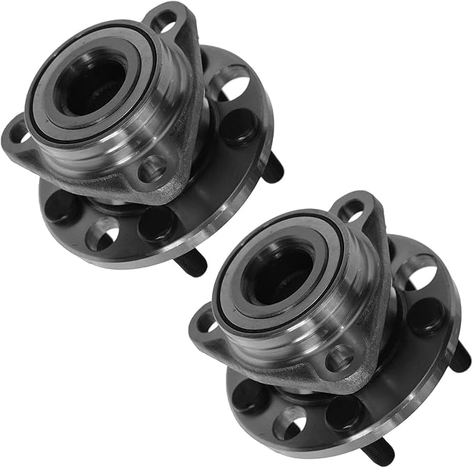 TRQ Front Left and Right Wheel Bearing and Hub Assembly Set 2 Piece Compatible with 1984-2005 Chevrolet Cavalier 1987-1996 Beretta 1987-1996 Corsica 1985-1998 Pontiac Grand Am 1995-2005 Sunfire