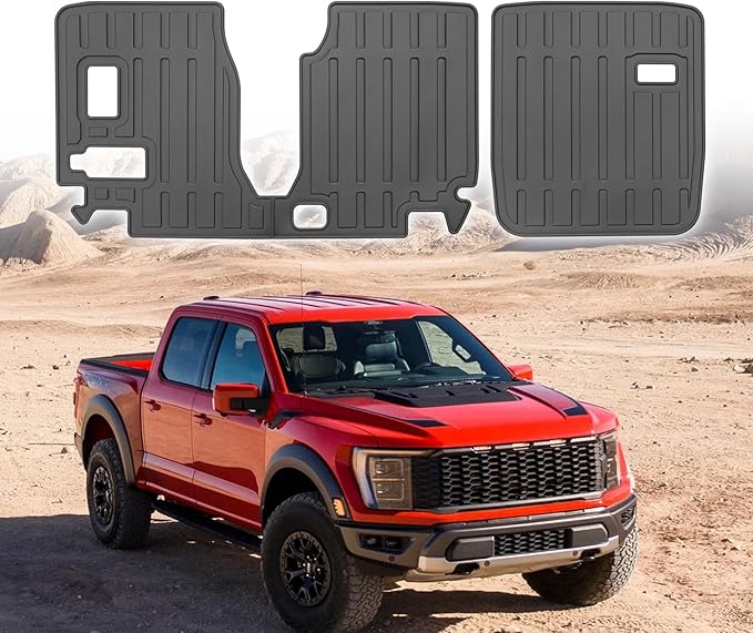Custom for 2015-2026 Ford F-150 SuperCrew/2017-2026 F250 Crew Cab Rear Seat Backrest Mat All Weather TPE Protection Mat Accessories (for 2015-2026 Ford F-150)