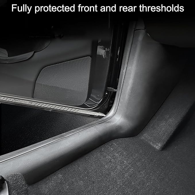 for Model Y Juniper 2025 2026 Door Sill Protector Front and Rear Seamless Full Protection Door Entry Guard Pedal Kick Protection Strip Accessories 2PCS
