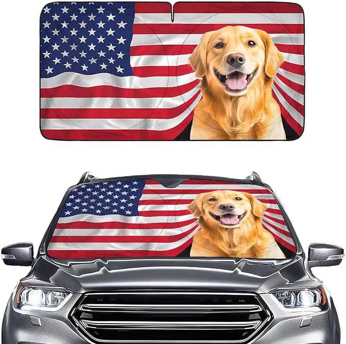 Horror Windshield Sun Shade for Car SUV Truck (55x30 Inches), Front Window Visor for Windows, Protector Blocks UV