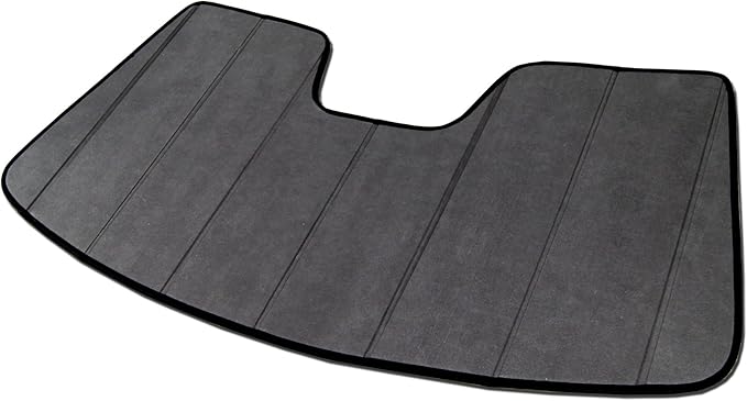 Front Car Windshield Sun Shade Compatible with 2010-2017 Audi A7 | Custom Fit Visor Accordion Fold Style Sun Protector | Silver & Grey 1-pc Set | SS-013