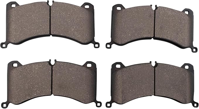 TRQ Front Ceramic Brake Pad Set Includes Contact Point Grease Compatible with 2019 Audi e-tron Quattro 2021 e-tron Quattro 2022 e-tron Quattro