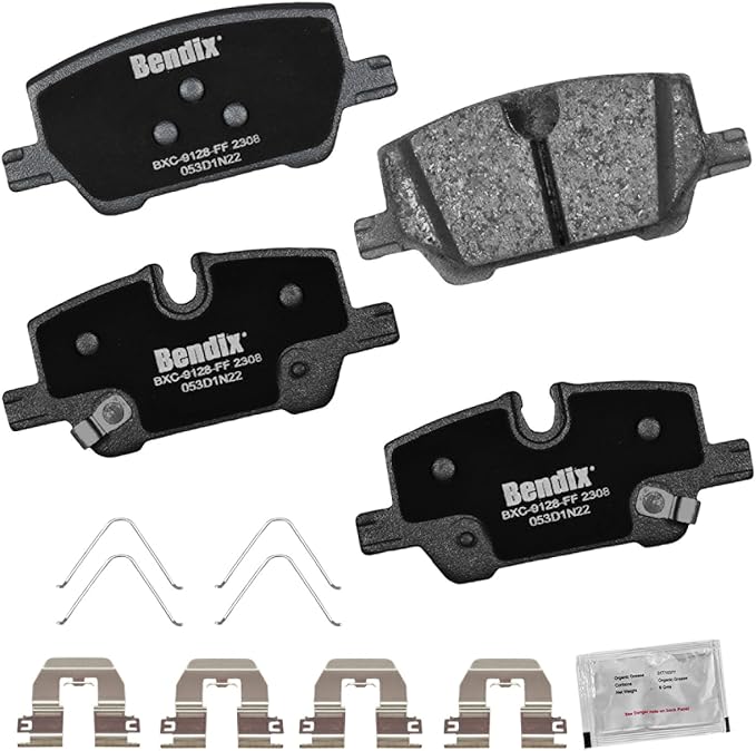 Bendix Priority1 CFC2308 Ceramic Rear Brake Pads for Buick Encore GX 2023-2020, Chevrolet Trailblazer 2023-2021