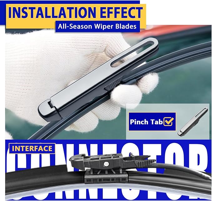 Wiper Blades for Tesla Model X, 28" + 18"(Pack of 2) Windshield Wipers with Integrated Washing, Automotive Replacement Front Windshield Wiper Blades for My Car, All-Seasons Applicable