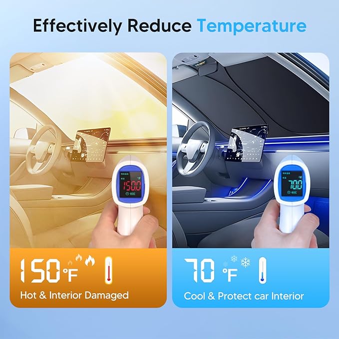 KUST Windshield Sun Shade for 2018-2025 2026 Kia Sportage NQ5 Accessories 4-Layers Car Sunshade Window Cover Sun Visor Protector Foldable Blocks UV Rays Keep Your Car Cooler