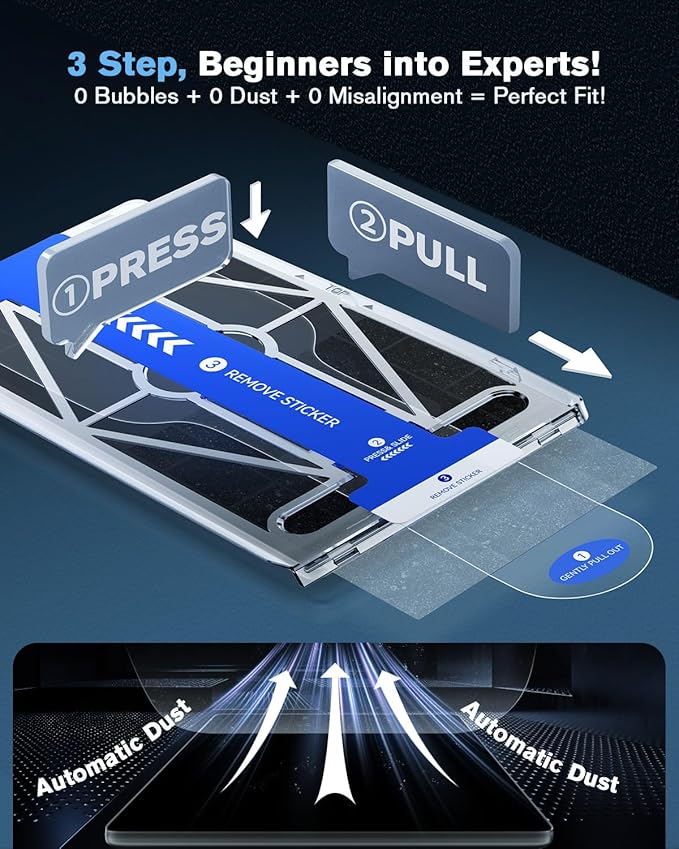 For VW Volkswagen 2024-2026 ID.3/ID.4/ID.Buzz & 2025-2026 Golf/GTI/Tiguan Screen Protector - [More Clear& Smooth] Accessories - 9H+ Ultimate Tempered Glass for 12.9 Inch - Mounting Frame