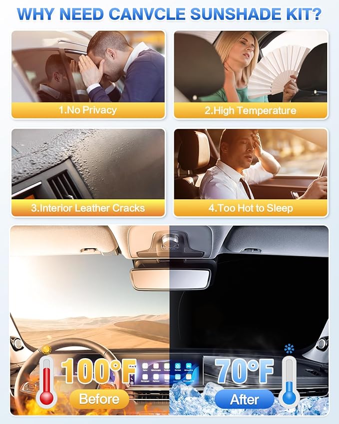Sunshades for 2024 2025 2026 Chevrolet/Chevy Blazer EV (NOT for Chevrolet Blazer) Accessories Windshield Sun Shade Side Rear Window Shade Cover Sun Visor Shield Privacy Protection Black 8PCS