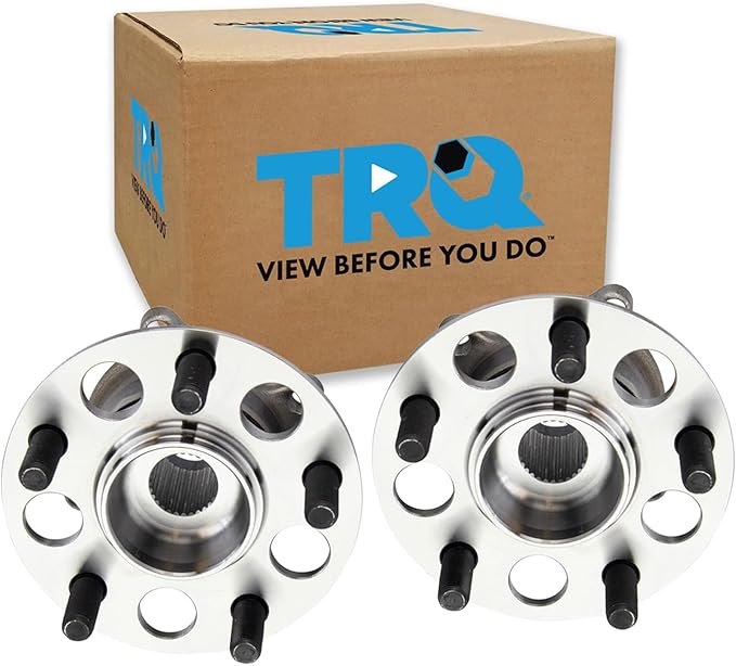 TRQ Rear Driver and Passenger Side Wheel Bearing and Hub Assembly Set 2 Piece Compatible with 17-20 Acura MDX SH-AWD Sport Hybrid 16-21 Honda Pilot AWD 22 Pilot Touring AWD 19-22 Passport AWD