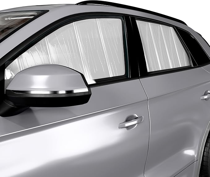 AutoTech Park Foldable Sunshade Compatible with 2016-2024 Tesla Model X, 4 Pieces Side Window Shades