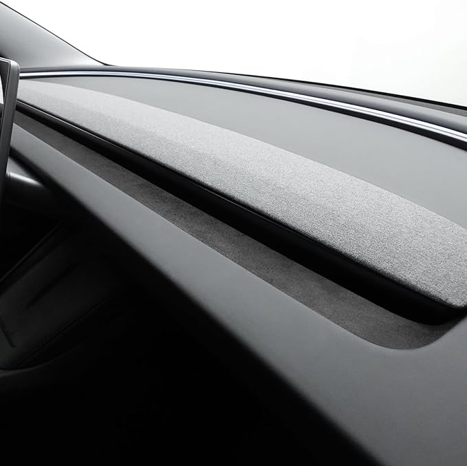 Betterhumz Car Dashboard Panel Trim for Tesla Model 3 M3 Highland 2026 2024 2025 Center Console Front Air Condition Vent Cover Sticker Moulding Tuning Accessories (for Alcantara Black)