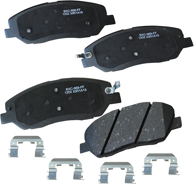 Bendix Premium SBC1202 Ceramic Front Brake Pads for Hyundai Entourage 2010-2007, Santa Fe 2009-2007, Santa Fe 2016-2013, Santa Fe XL 2016-2015, Kia Sedona 2012-2006, Sedona 2014