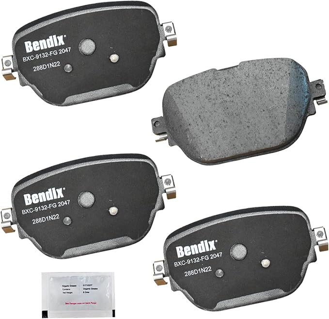 Bendix Priority1 CFC2047 Ceramic Rear Brake Pads for Select Models Mercedes-Benz AMG GT 43,AMG GT 53,CLS53 AMG,CLS450,E43 AMG,E53 AMG,E63 AMG,E63 AMG S,E400,E450,GLC63 AMG,GLC63 AMG S