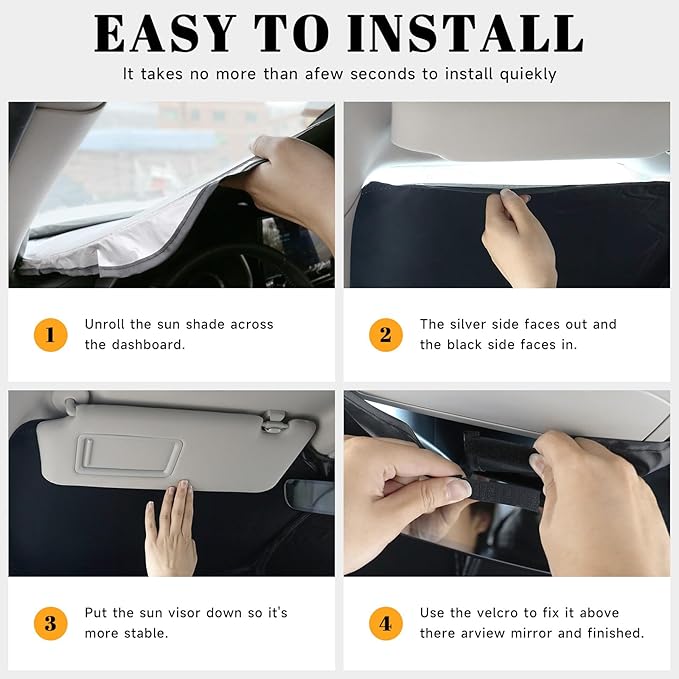 Car Windshield Sun Shade for Audi 2018-2026 A4 A5 & S5 RS5 Accessories (OEM Design) Reflective Foldable Heat Insulation Sunshade for Ultimate Protection